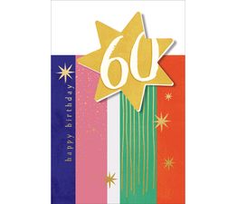 Star at 60 Greetings Card