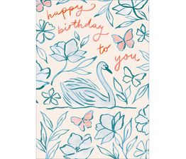 Swan Lake Greetings Card
