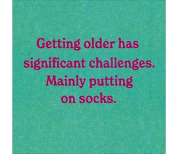 The sock challenge Greetings Card