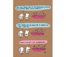 Drunk Man Greetings Card