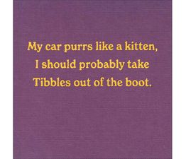 Purring Car Greetings Card