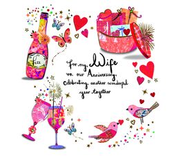 Wife Anniversary Greetings Card