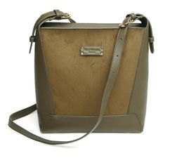 Alice Wheeler London - Kensington Suedette Cross Body Bag Olive