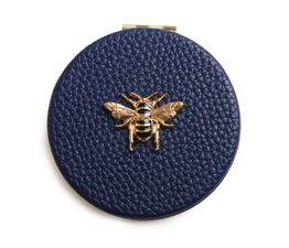 Alice Wheeler London - Round Compact Mirror Navy