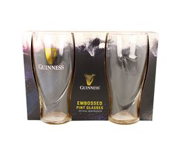 Guinness - 2 Piece Embossed Pint Glass Set