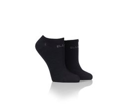 Elle - Bamboo No Show Socks Black 2 Pair Pack
