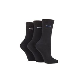 Elle - Cotton Socks Black 3 Pair Pack