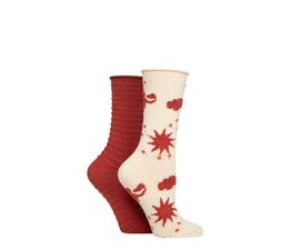 Elle - Feather Socks Wild Poppy 2 Pair Pack