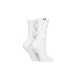 Elle - Slouch Sport Socks White 2 Pair Pack