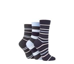 Sockshop - Bamboo Gentle Socks Blue Stripes 3 Pair Pack