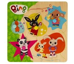Bing - Wooden Pick & Place 6 piece Puzzle - 3513