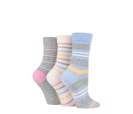 Sockshop - Bamboo Gentle Socks Pastel Stripe 3 Pair Pack
