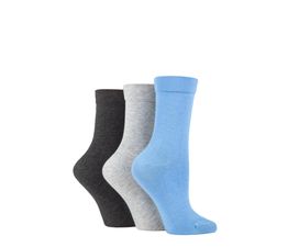 Sockshop - Gentle Bamboo Socks Blue Mix 3 Pair Pack