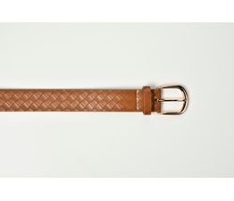 Forest Collection - Woven Look Leather Belt Tan Large