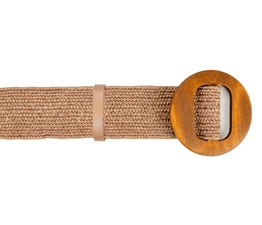 Solis - Rattan Style Stretchy Belt Chocolate