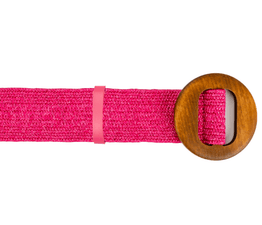 Solis - Rattan Style Stretchy Belt Raspberry