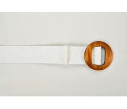 Solis - Rattan Style Stretchy Belt White