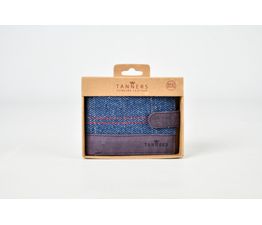 Tanners - Waxed Hunter Leather Wallet Navy