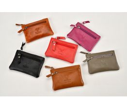 Woodland Leather - Zip Purse Red
