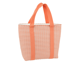 Portofino - Woven Insulated Basket Bag - Melon Pink