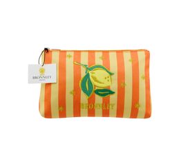 Bronnley - 1884 Lemon &amp; Stripe Zip Purse