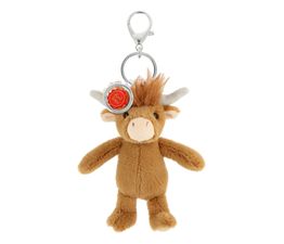 Keel Toys - Keeleco Enchanted World Highland Cow Soft Toy Bag Charm