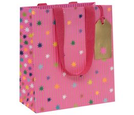 Glick - Medium Gift Bag Star Garland Pink