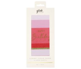 Glick - Birthday Stripe Pink Tissue
