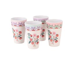 Cath Kidston - Raspberry 4 Pack Melamine Tumblers