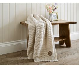 The Lyndon Company - Cadenza Knitted Throw Cream