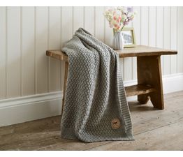 The Lyndon Company - Cadenza Knitted Throw Grey