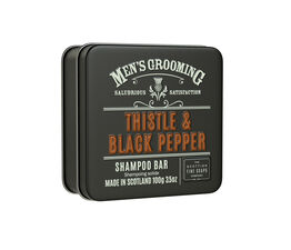 The Scottish Fine Soaps Company - Thistle & Black Pepper Shampoo Bar in a Tin