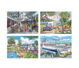 House of Puzzles - Going Places 4 x 500 Piece Jigsaw Puzzle
