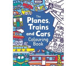 Planes Trains Cars Colouring Activity Book