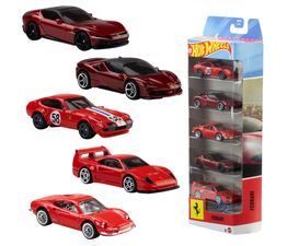 Hot Wheels - Basic Car 5 Pack Ferrari