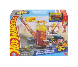 Hot Wheels - City Super Fire Station Toy Car Playset