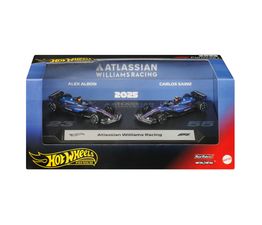 Hot Wheels - Premium Formula 1 Atlassian Williams Racing Toy Car 2 Pack