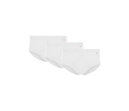 HJ Hall - Cotton Fly-Front Brief 3 Pair Pack White