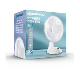 Daewoo - 9" Desk Fan White