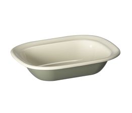 J&amp;L - 20cm Enameled Sage Green Pie Dish