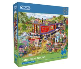 Gibsons - Canal Boat Blooms 500XL Piece Jigsaw Puzzle