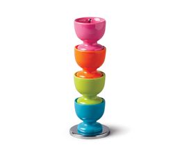 Zeal - Set Of 4 Stacking Egg Cups Neon Mix