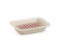 Zeal - Soap Dish Cream with Silicone Pink Inner