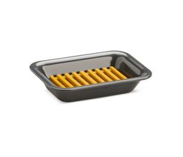 Zeal - Soap Dish Dark Grey with Mustard Silicone Inner