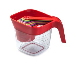 Zeal - Stack &amp; Store Measuring Jug &amp; Cups Set Red