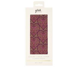 Glick - Patterned Filigree Hearts Tissue