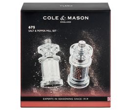 Cole &amp; Mason - Acrylic Salt And Pepper Mill 118mm Set