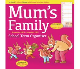 Otter House - Mums Family Organise Planner Wall Calendar 2027
