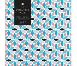 Otter House - Organised Family Geometric WT Planner Wall Calendar 2027