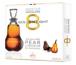 Abtey - Elegance Liqueurs 15 Chocolates with Golden 8 Poire Williams 150g
